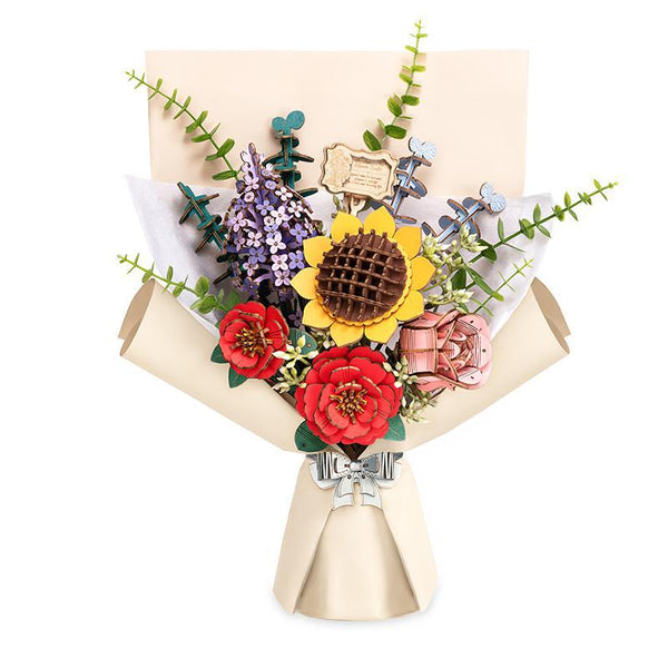 Wooden Flower Bouquet Building Block