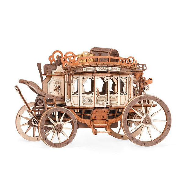 ROKR Stagecoach Mechanical Music Box 3D Wooden Puzzle