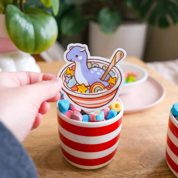 Vinyl Sticker Monster Cereal Bowl