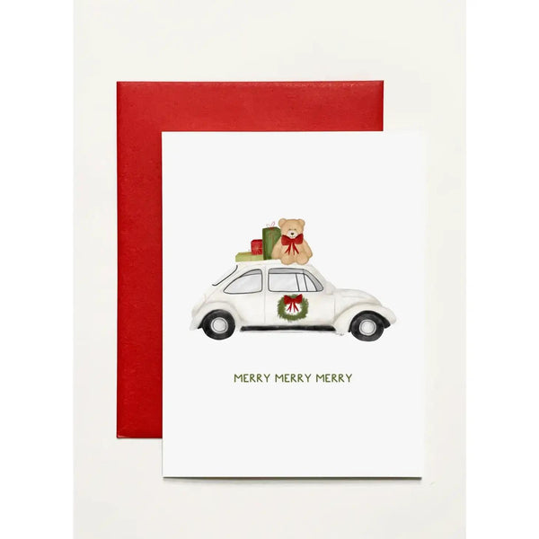 Merry, Merry, Merry (Single Greeting Card)