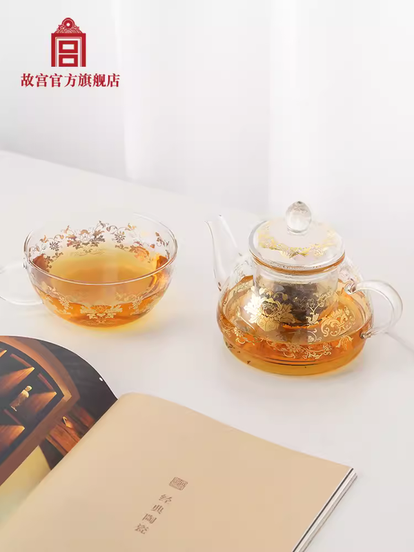 The Palace Flower Blossom Dual Pot Set 繁花似锦 玻璃子母壶套装