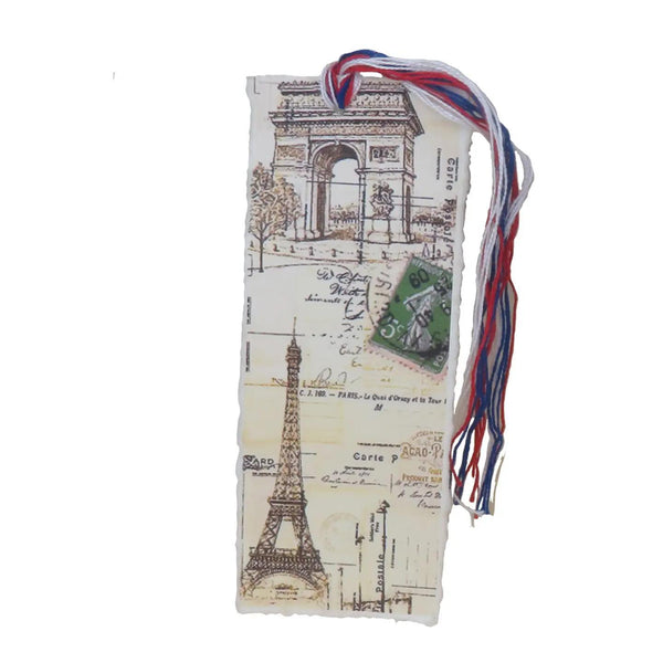 Vintage Paris parchment paper bookmark | Monument