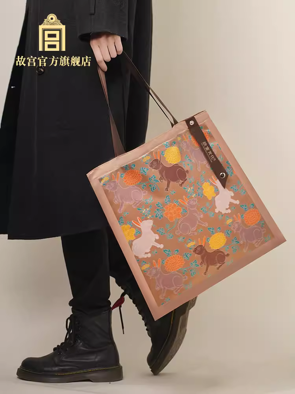 The Palace Osmanthus And Rabbit Soft Canvas Bag 桂兔祥和·环保软软包