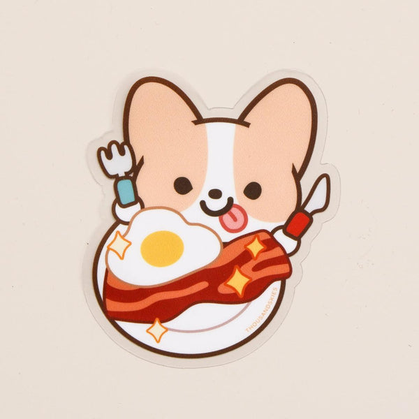 Vinyl Sticker (Transparent) Savory Breakfast - Eggs & Bacon