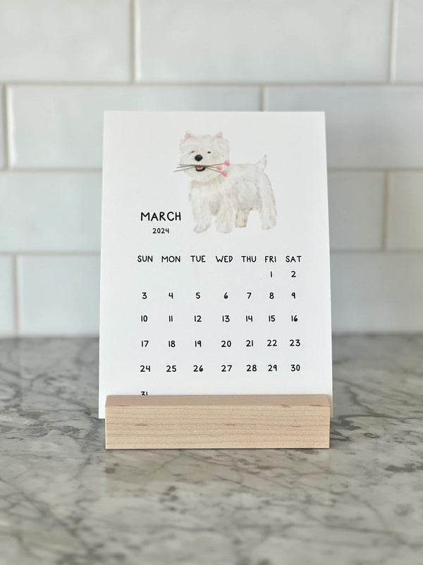 2024 Dog Desk Calendar