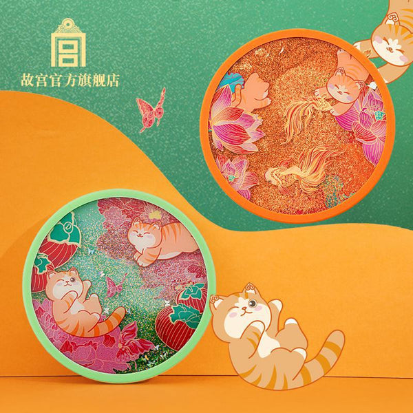 The Palace Cute Cat Wish You Good Luck Quicksand Cup Mat 萌猫如意流沙杯垫