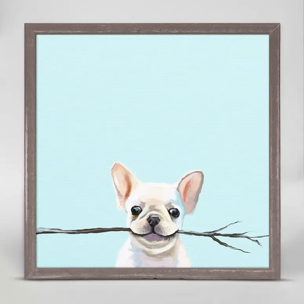 Best Friend - Frenchie Fetch by Cathy Walters Framed Canvas