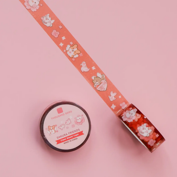 Washi Tape (Transparent) Sakura Friends