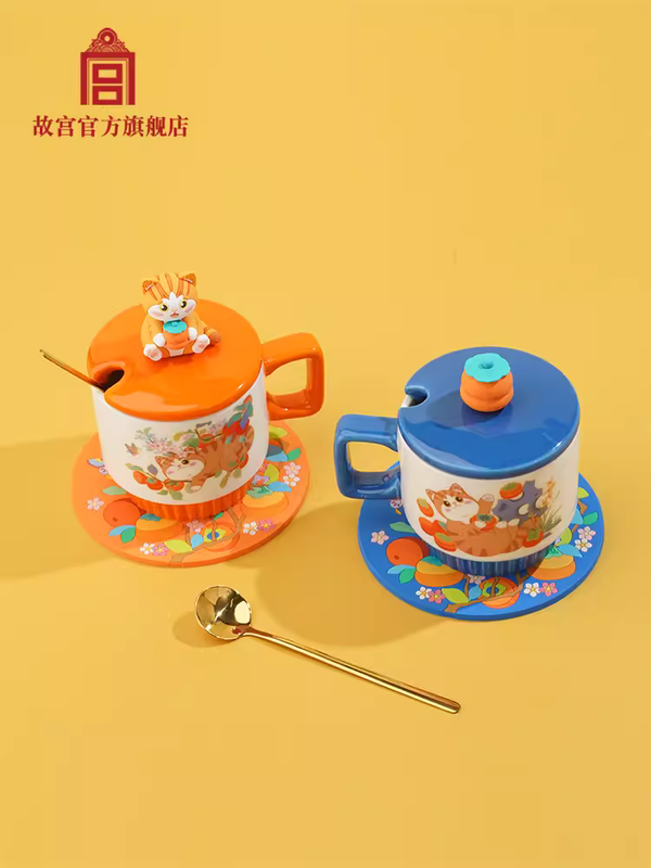 The Palace Cute Cat Wish You Good Luck Dual Cup Gift Set 萌猫如意对杯礼盒