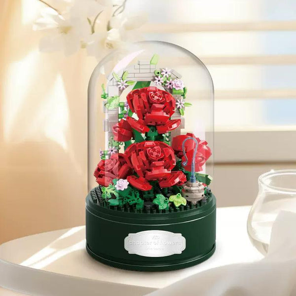 The Encounter of Roses Music Box Building Block (574PCS)