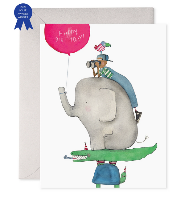 Animal Stack | Kids Birthday Greeting Card