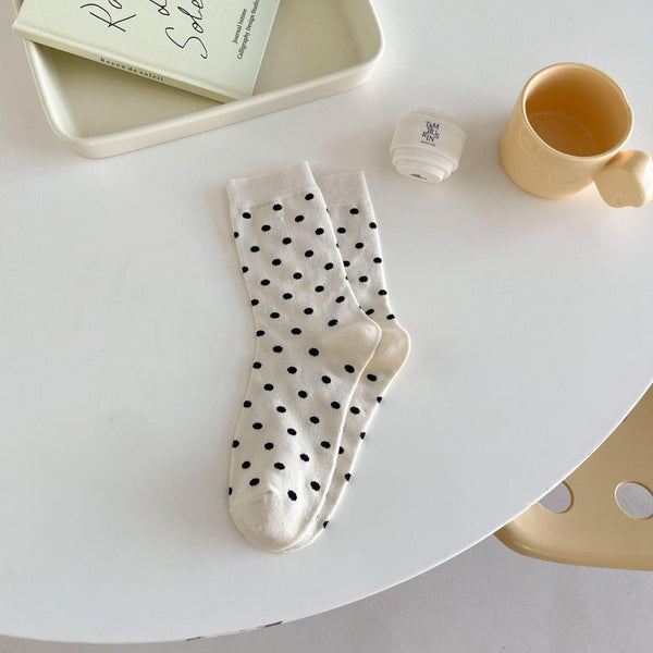 White Polka Dots Socks