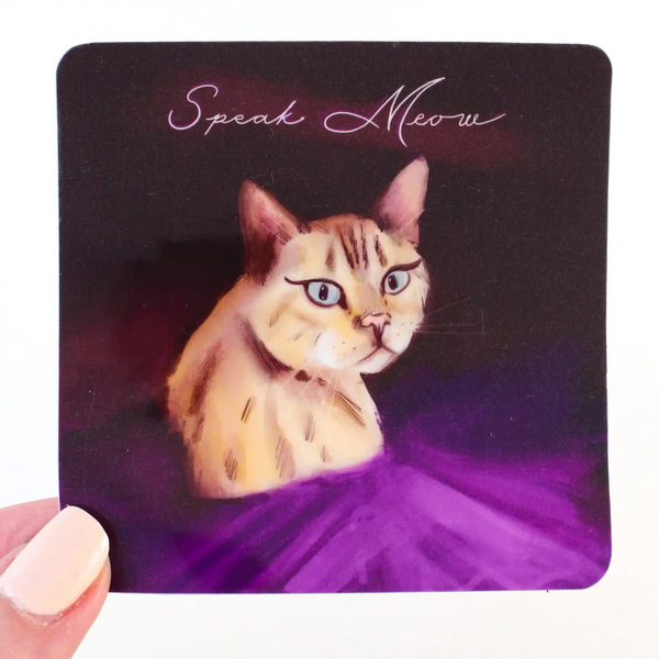 Speak Meow Cat Vinyl Sticker