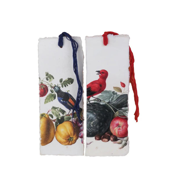 Parchment Paper Bookmark, Red Bird Pattern (Nassau)