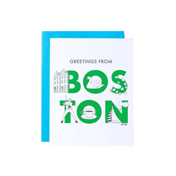 Boston Font Greeting Card