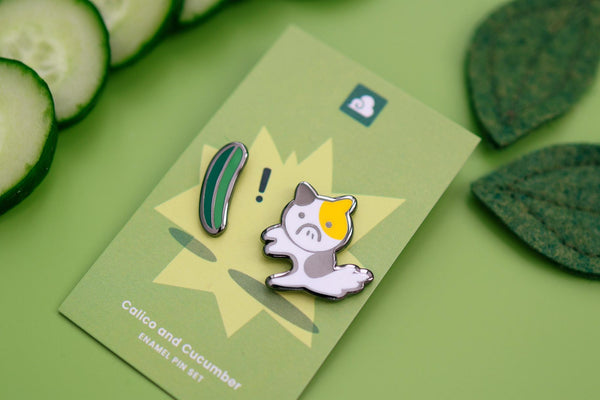 Enamel Pin - Calico and Cucumber Pin Set