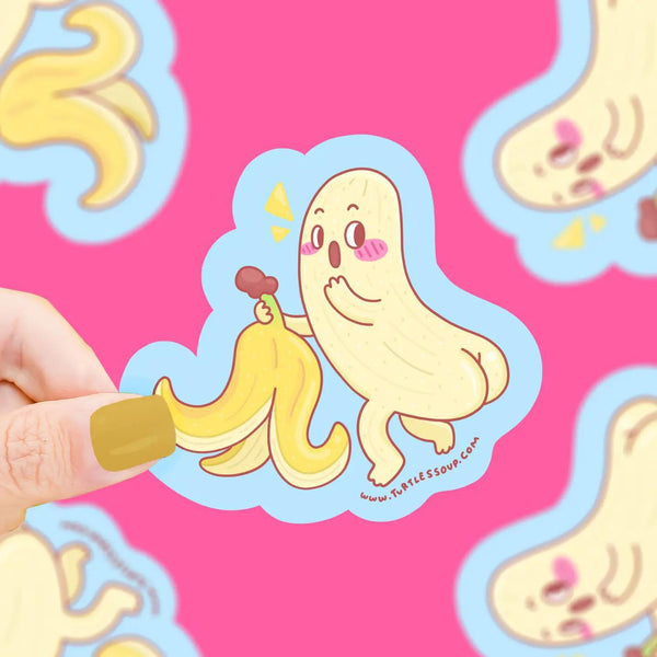 Naked Banana Butt Funny Vinyl Sticker