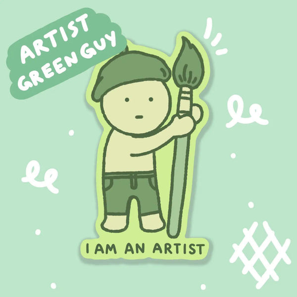 Artist Green Guy Sticker