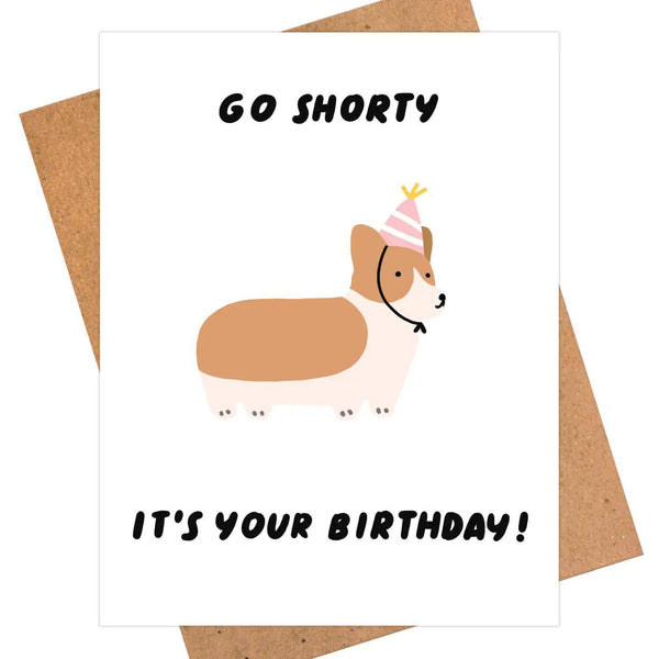 Shorty Birthday, Corgi Birthday Card