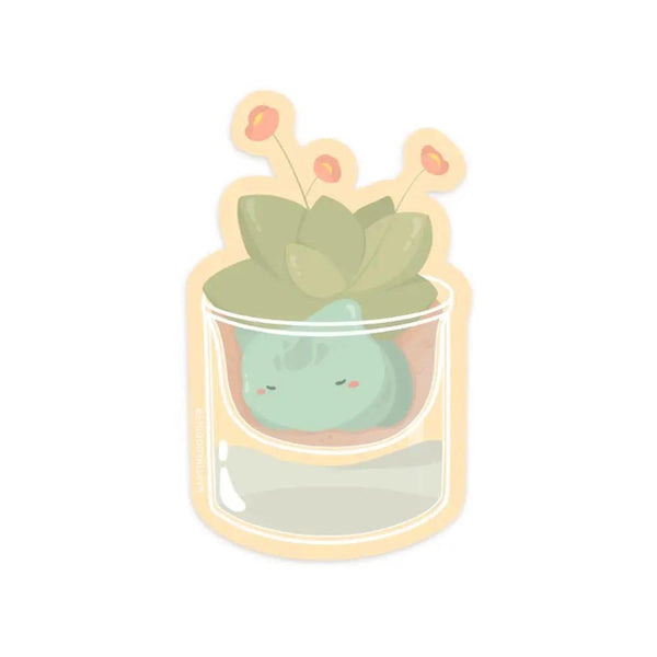 Bulbasaur Flower Pot Sticker