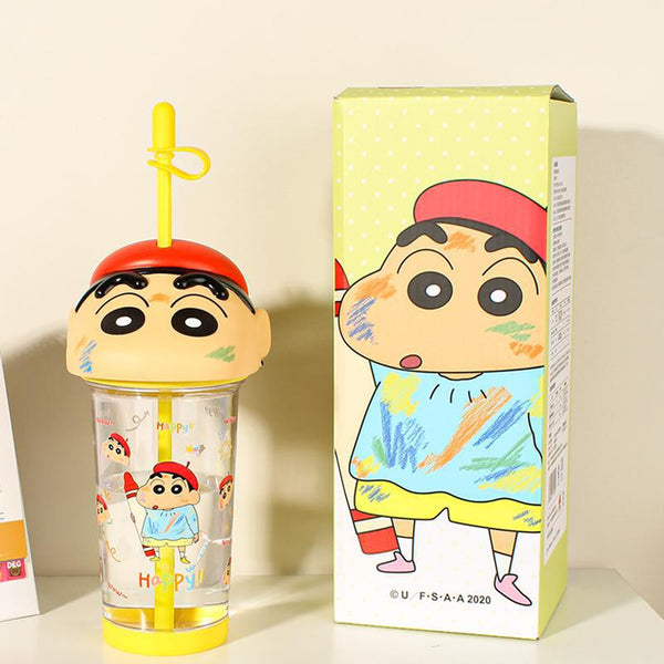 Crayon Shin-chan Straw Water Bottle 500ML