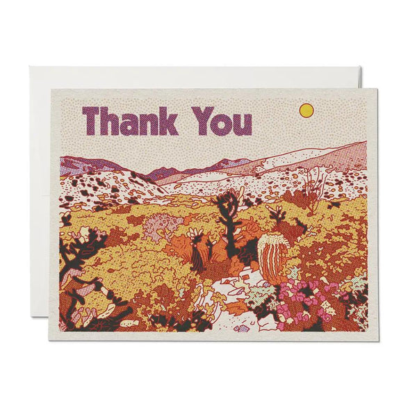 Desert Thanks thank you greeting card