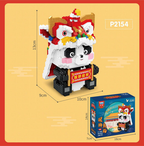 Awakening Lion Panda Building Block