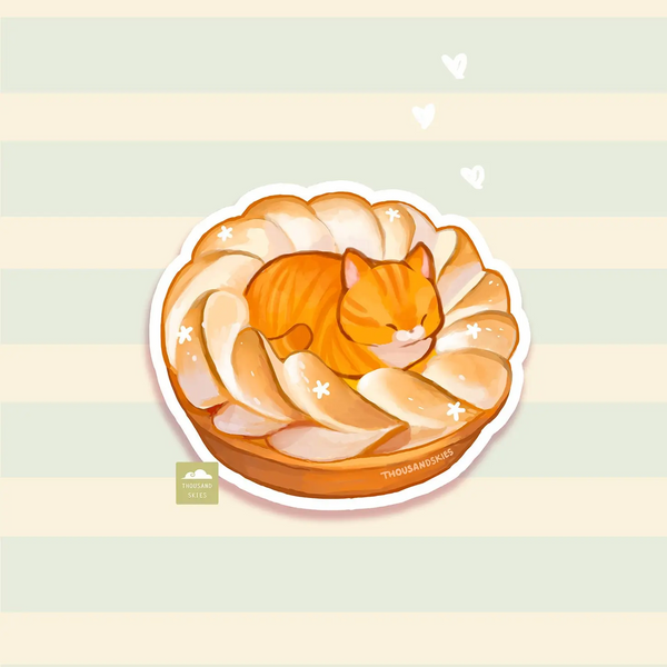 Vinyl Sticker Lemon Tart Tabby