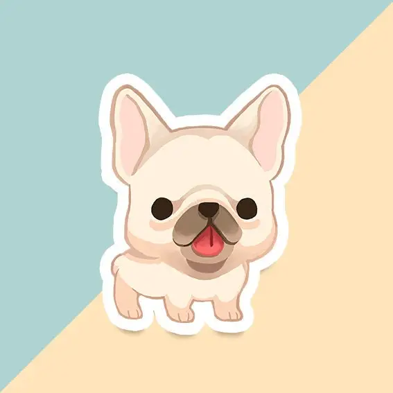 Vinyl Sticker Fawn Frenchie French Bulldog