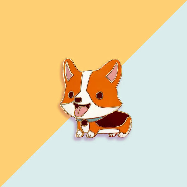 Enamel Pin - Corgi Pin (Red Tricolor)