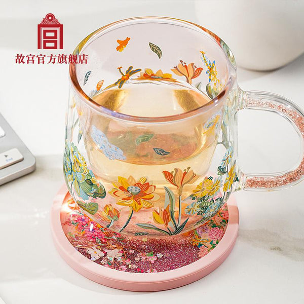 The Palace Flower Blossom Quicksand Cup Mat 繁花锦绣流沙装饰杯垫