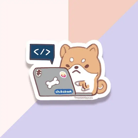 Vinyl Sticker Laptop - Shiba