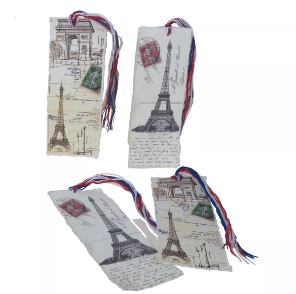 Vintage Paris parchment paper bookmark | Eiffel Tower