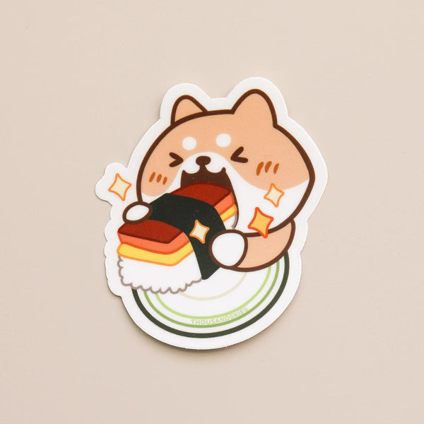 Vinyl Sticker (Transparent) Savory Breakfast - Spam Musubi