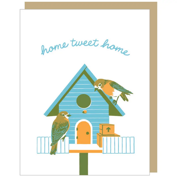 Birdhouse Moving Day New Home Card