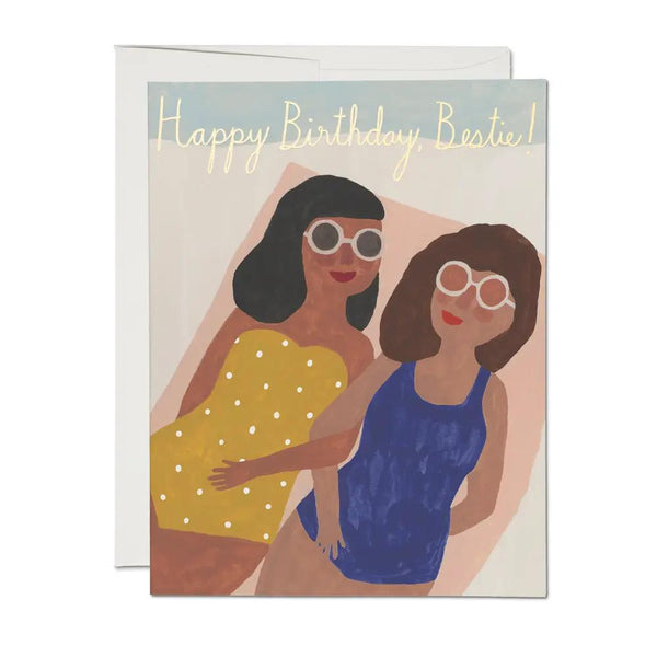 Besties birthday greeting card