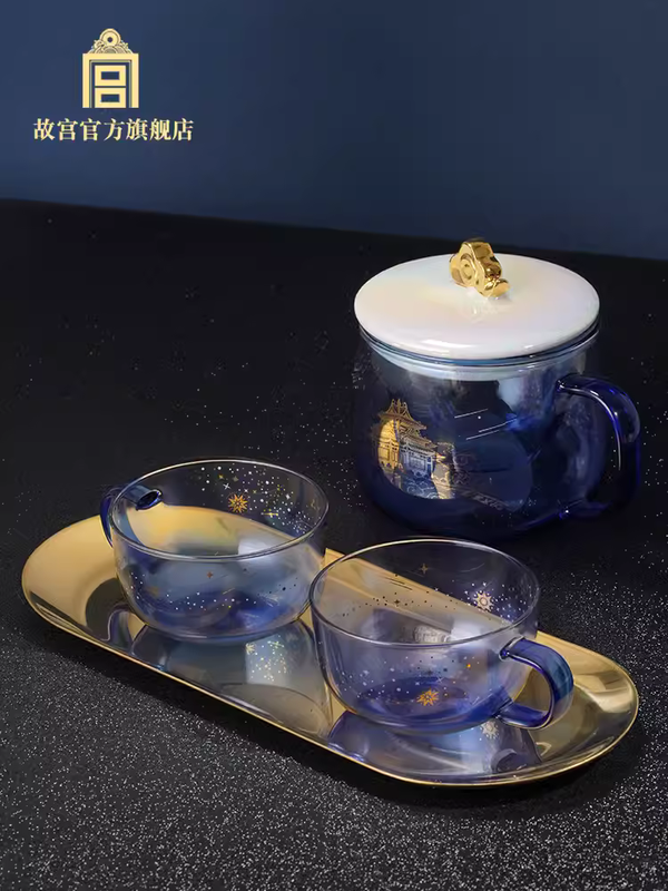 The Palace Splendid Nebula Glass Cup And Pot Set 星云万里玻璃杯壶套装