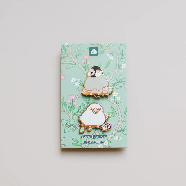 Enamel Pin - Java Sparrow Pin Set