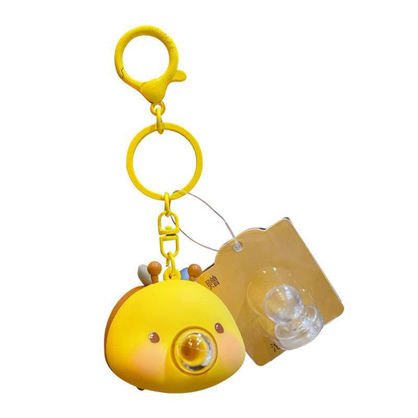 Bee Blows Bubble Keychain