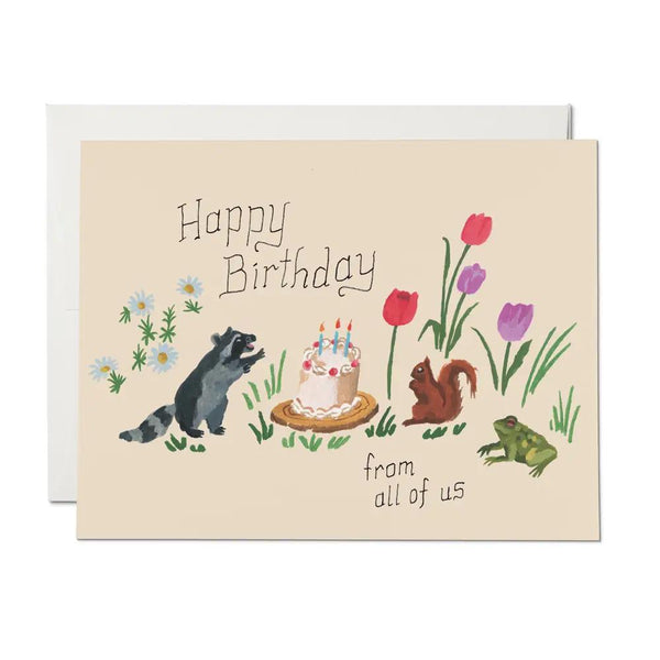 Birthday Critters greeting card