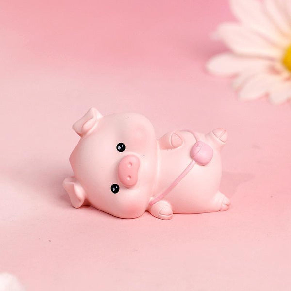 Lying Peach Piggy  Ornament