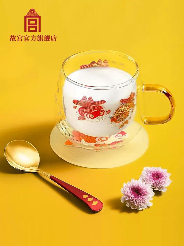 The Palace Joy with Watching Fish Double Layered Glass Cup Set (w. Bag) 观鱼知乐 双层玻璃杯套装