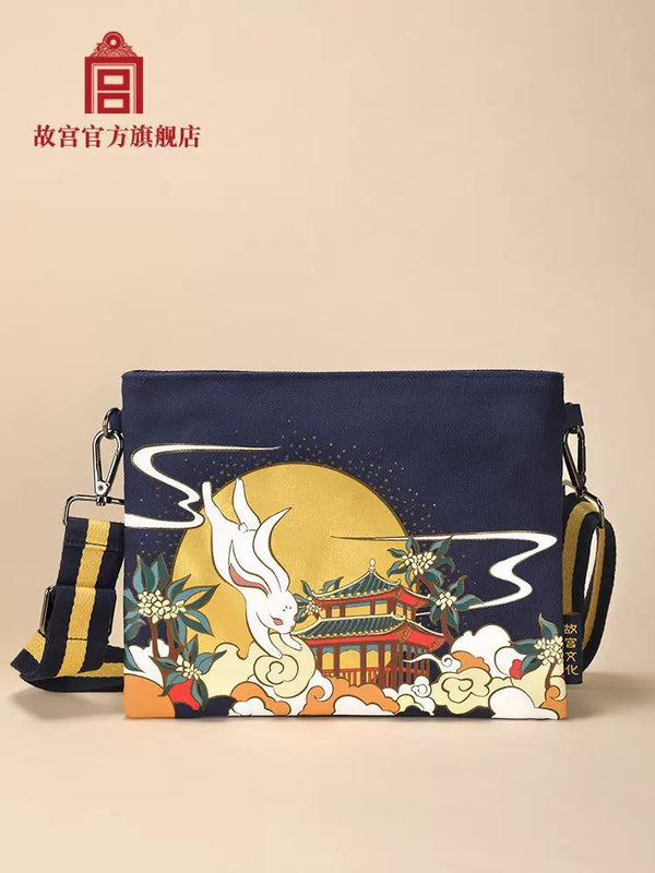 The Palace Moon over the Gold Osmanthus Canvas Bag 金桂浮月 斜挎帆布包