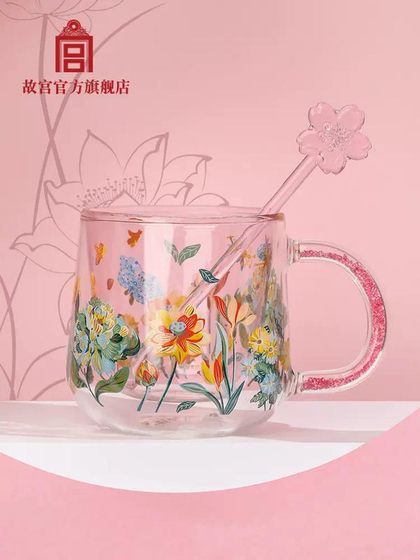 The Palace Language of Flowers-Double Layered Glass Cup Set 故宫紫禁花语 双层玻璃杯套装